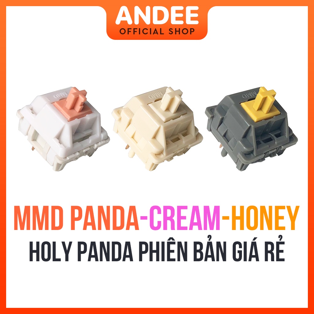 Switch MMD Holy Panda - Cream - Honey Tactile bán lẻ công tắc phím cơ chất lượng cao giá rẻ có lube sẵn
