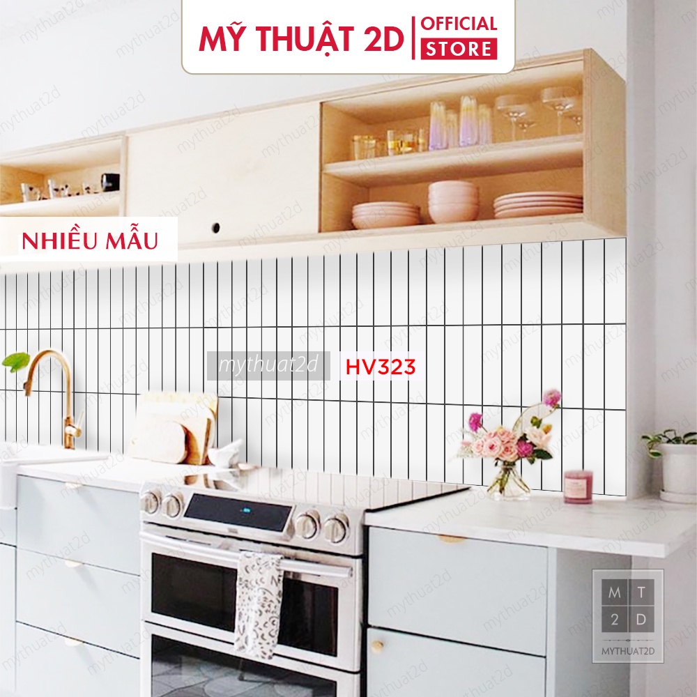 Decal gạch bông dán nhà tắm, bếp, tường, hoa văn trang nhã hiện đại - MT2621