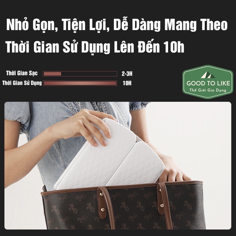 Gương Trang Điểm Để Bàn Tích Hợp Cảm Biến Đèn Led,Gương Để Bàn Xoay 270 Độ Gập Mở 2 Cánh Tặng Kèm Sạc