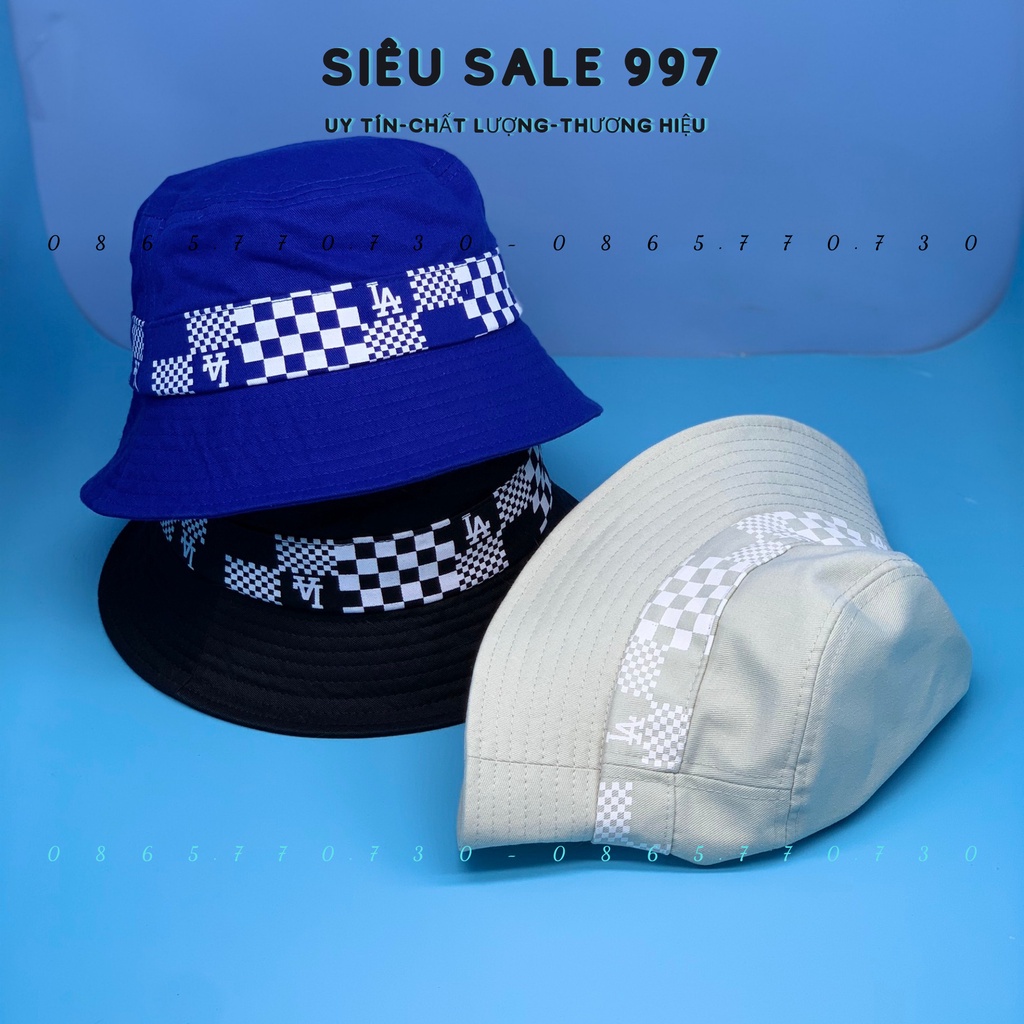 MŨ BUCKET L-A HỌA TIẾT CA RÔ CAO CẤP VẢI XỊN FULL TEM MÁC THỜI TRANG