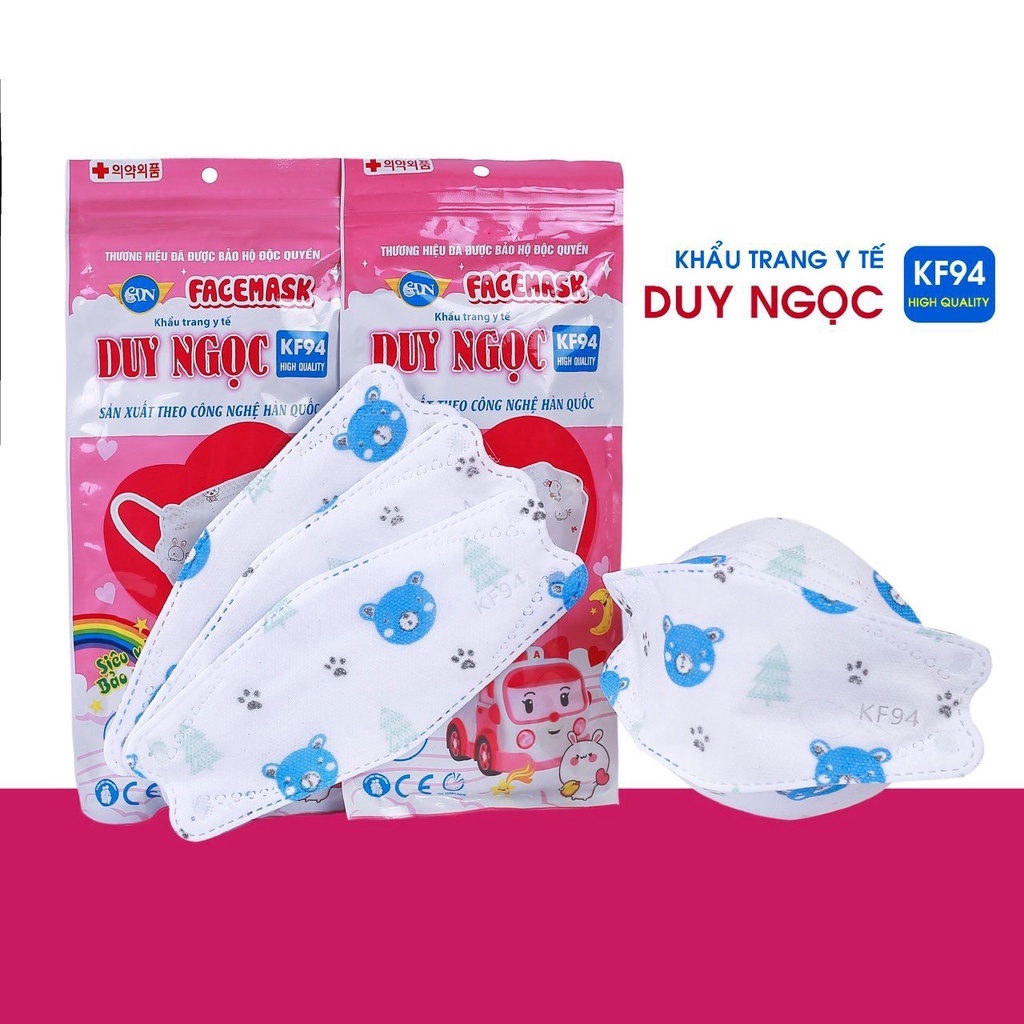 (CÔNG NGHỆ HÀN) Khẩu trang KF94 DUY NGỌC trẻ em/ người lớn