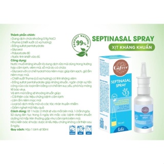 Dung dịch xịt mũi trẻ em pháp septinasal spray fysoline vàng muối kháng - ảnh sản phẩm 3