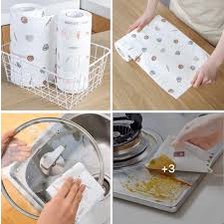 Cuộn khăn lau đa năng homeasy - 50 miếng, giấy lau SIZE TO 25 CM