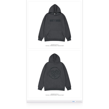 Áo nỉ hoodie Nelly unisex mẫu mới 2022 2 màu kem, tro