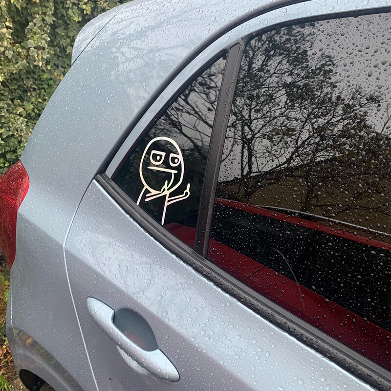 Sticker Chỉ Ngón Giữa, Tem Trang Trí Xe Hơi (15x13cm)