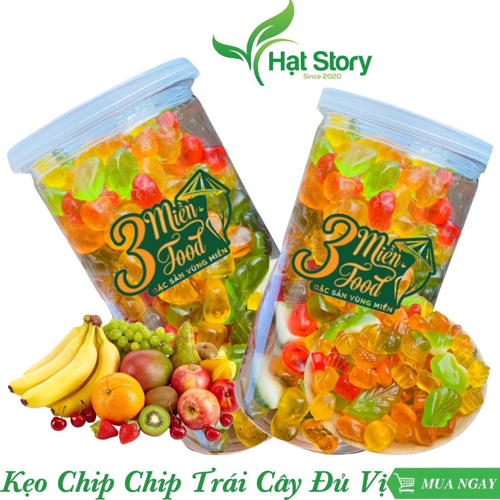 FREESHIP HŨ 500g kẹo dẻo chip chip thơm ngon hấp dẫn