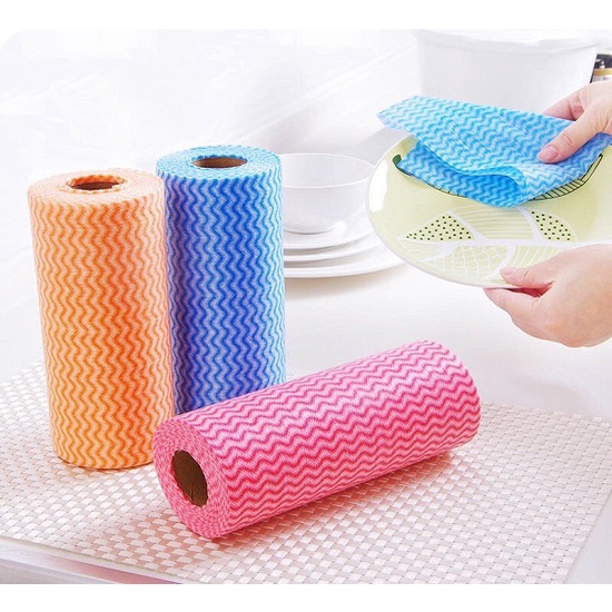 Cuộn giấy lau bếp đa năng siêu thấm hút cuộn 50 tờ