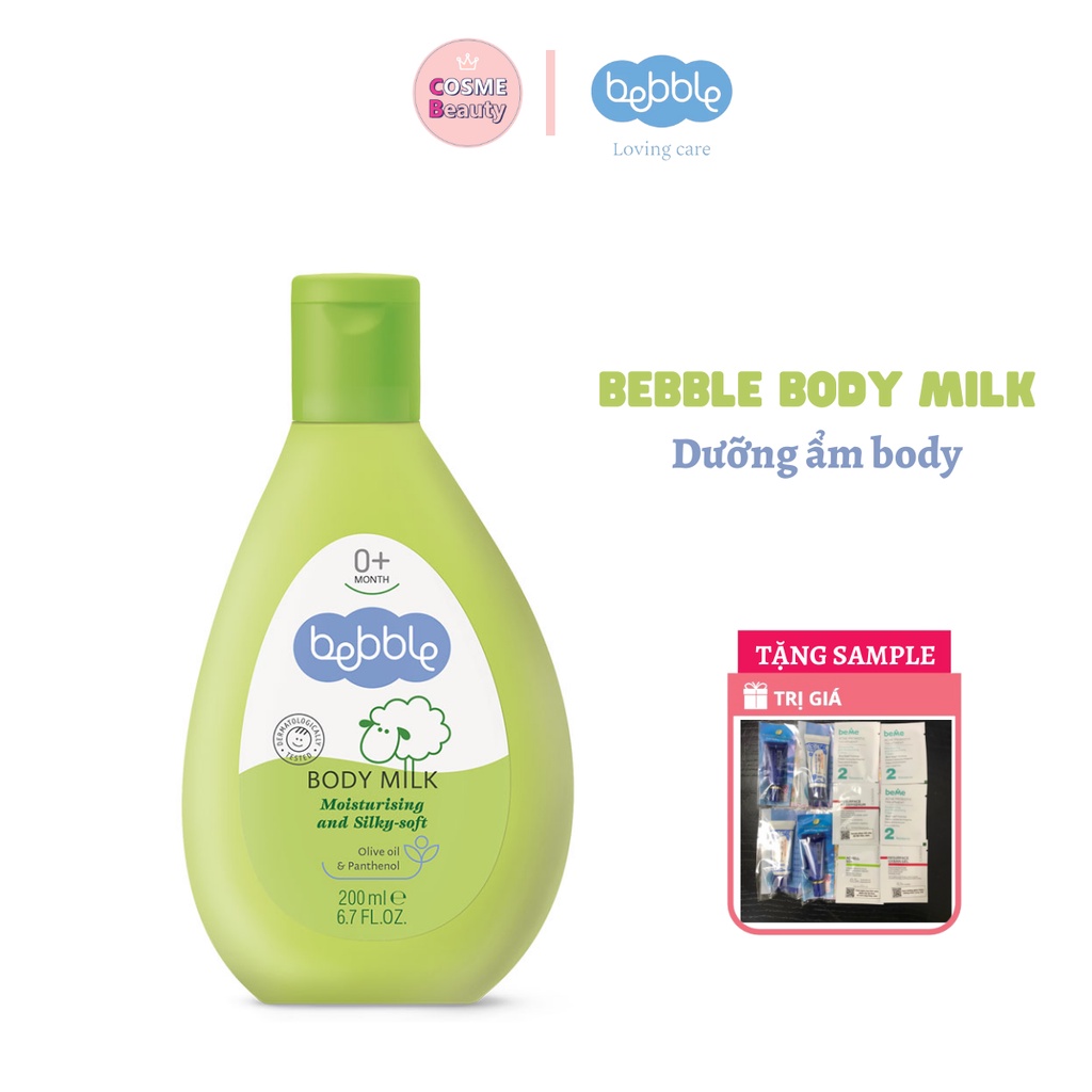 Sữa dưỡng thể toàn thân cho bé Bebble Body Milk 200ml - Cosme Beauty