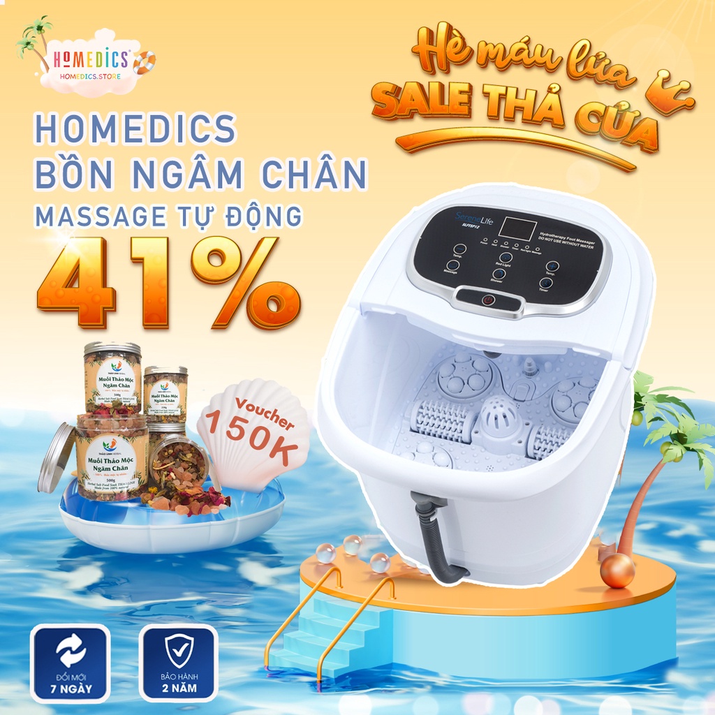 Bồn máy chậu ngâm chân massage cao cấp con lăn tự động Homedics FB-650, SereneLife SL12, SL173 HK