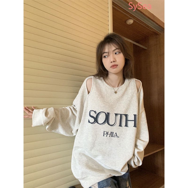 Áo Nỉ In Chữ Thiết Kế Tối Giản Thời Trang Mùa Thu Hàn Quốc Cho Nữ