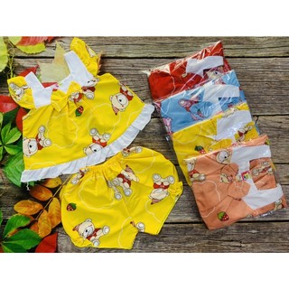 Combo 3 bộ lụa tay cánh tiên bé