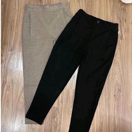Quần Baggy Chất Dạ Len Tăm Dày Dặn Co Giãn