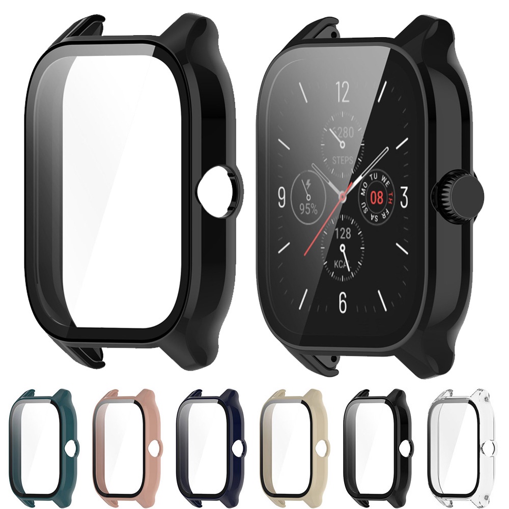 Khung Kính Cường Lực PC Cứng Bảo Vệ Toàn Màn Hình Cho Huami Amazfit GTS 4 GTS 3