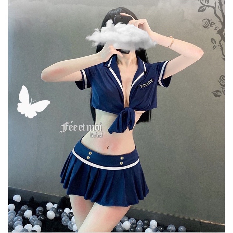 Tặng kèm chip - Bộ cosplay nữ cảnh sát gợi cảm CS03( không kèm tất ren) | BigBuy360 - bigbuy360.vn