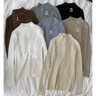 Áo len tăm cổ 3 phân dày dặn