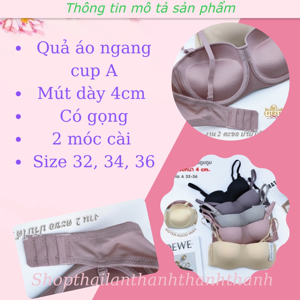 Áo ngực cup ngang mút dày nâng ngực, có gọng, vải mát Sisterhood Thái Lan 9685