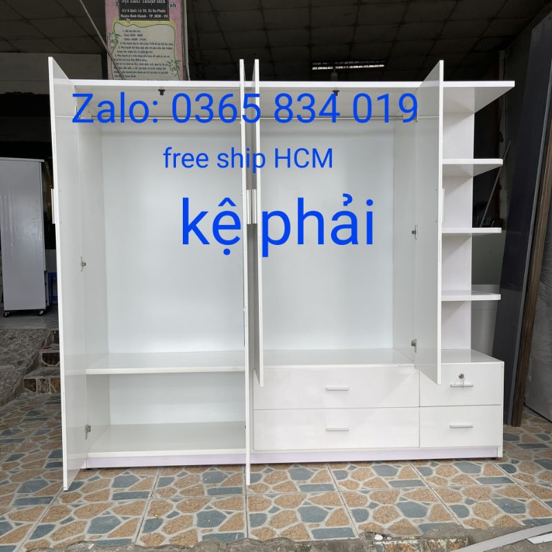 Tủ quần áo nhựa đài loan ngang 2m05 cao 1m8 sâu 48
