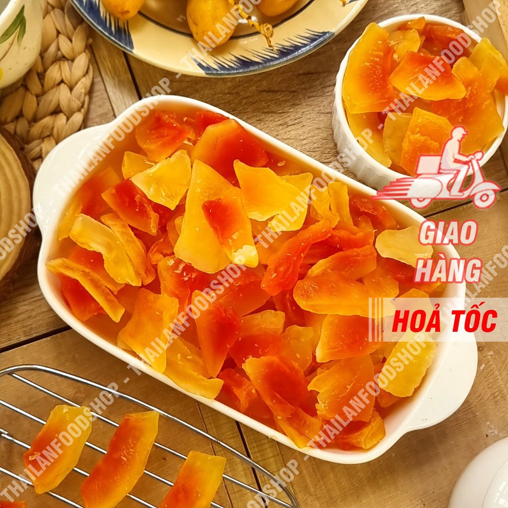 Đu Đủ Sấy Chanh Dây ( Hàng Sấy Lạnh ) - Lon 400gram