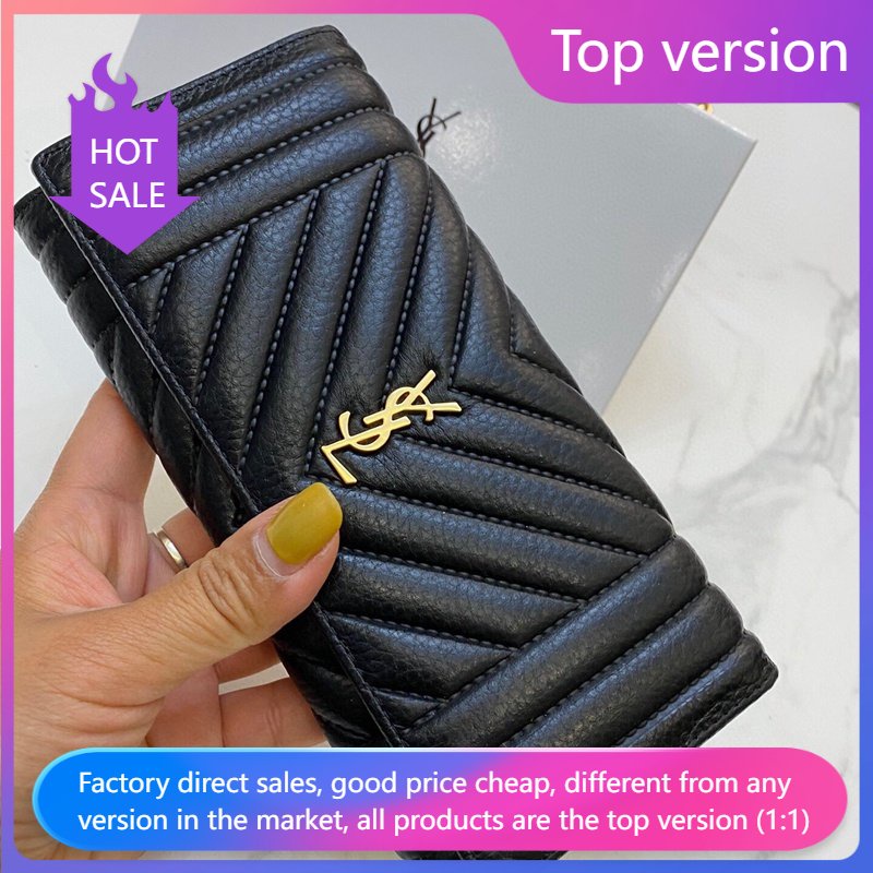 Ysl Ví Da Bò Màu Đen Dung Tích Lớn Thời Trang 2022 Cho Nữ