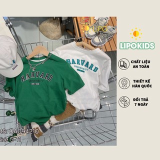 Áo phông cộc tay bé trai bé gái 1636 chất cotton Áo thun cộc tay cực mát cho bé từ 15 đến 30kg OA094