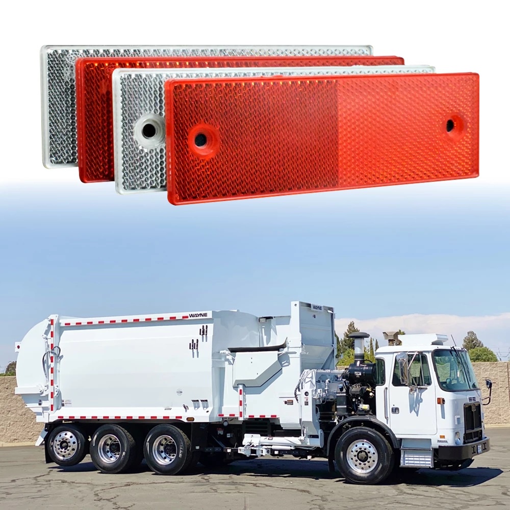 Tấm Phản Quang Gắn Thân Xe Ô Tô Trắng Và Đỏ, Độ Dính Mạnh, Dễ Lắp Đặt