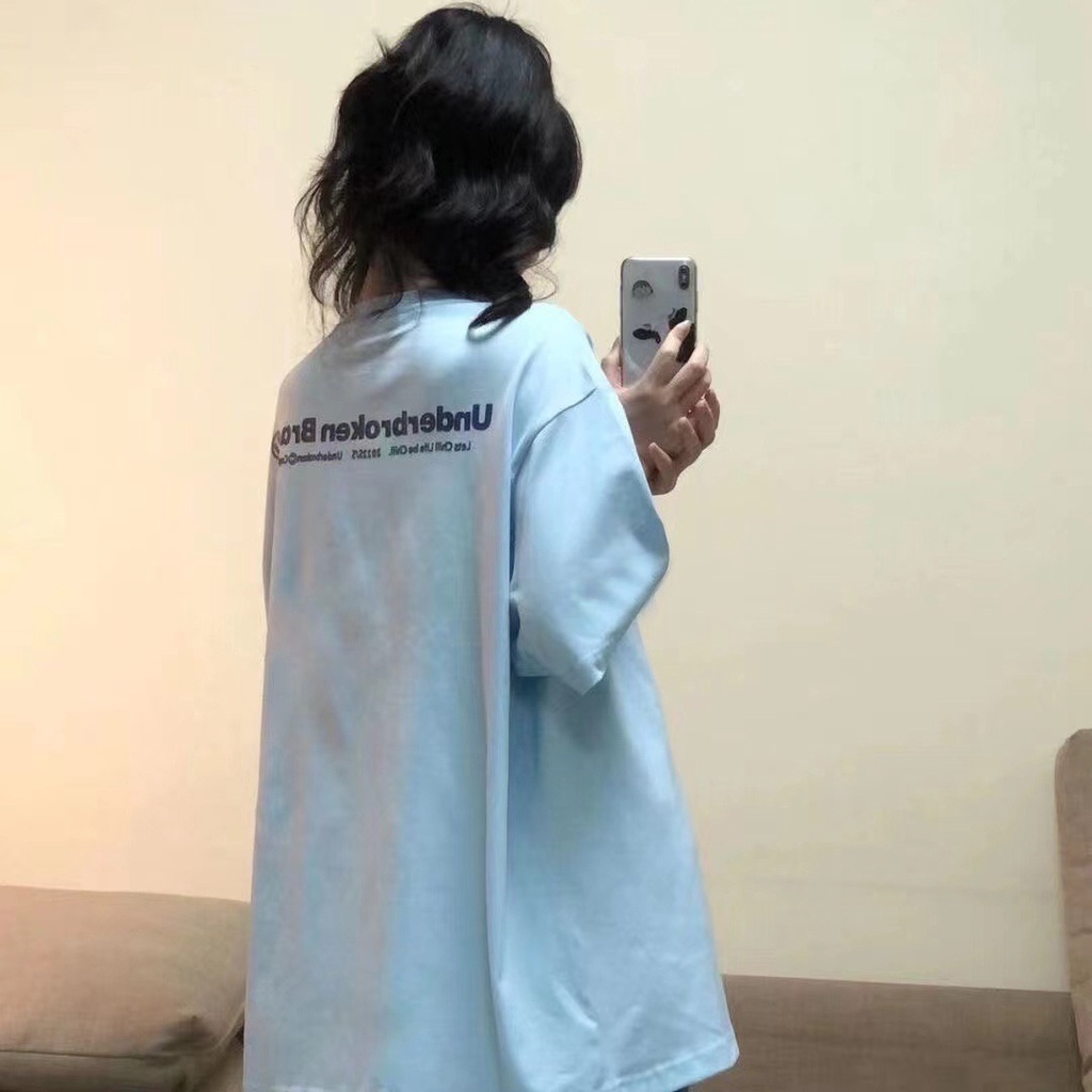 NRVP Áo Thun Unisex Mùa Hè Dáng Suông Tay Cộc Phong Cách Hàn Quốc Cho Nam Nữ