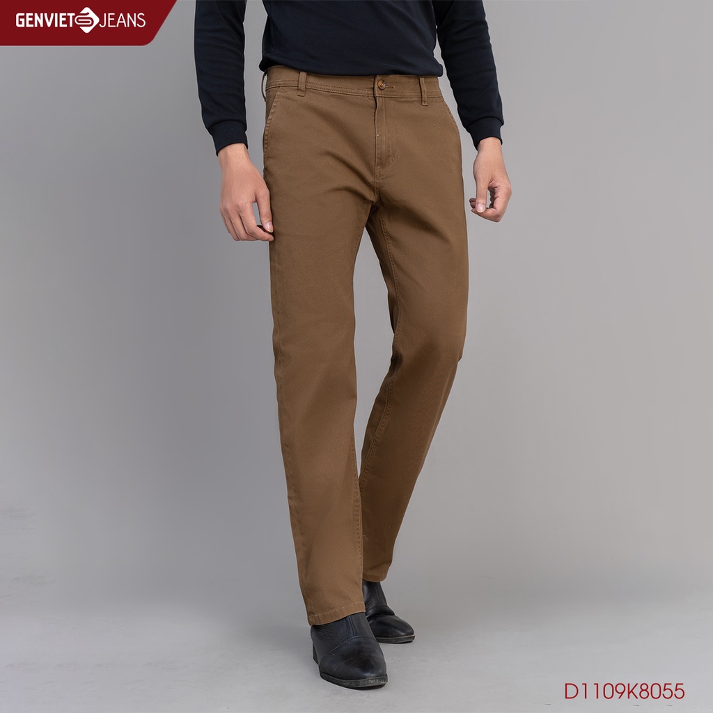 Quần Kaki Nam Genviet Dáng Dài Basic Cao Câp Công Sở Nam D1109K8055