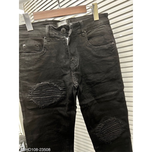 Quần Jean Dài Nam Màu Đen Khoá Ống Phong Cách Thời Trang Cao Cấp