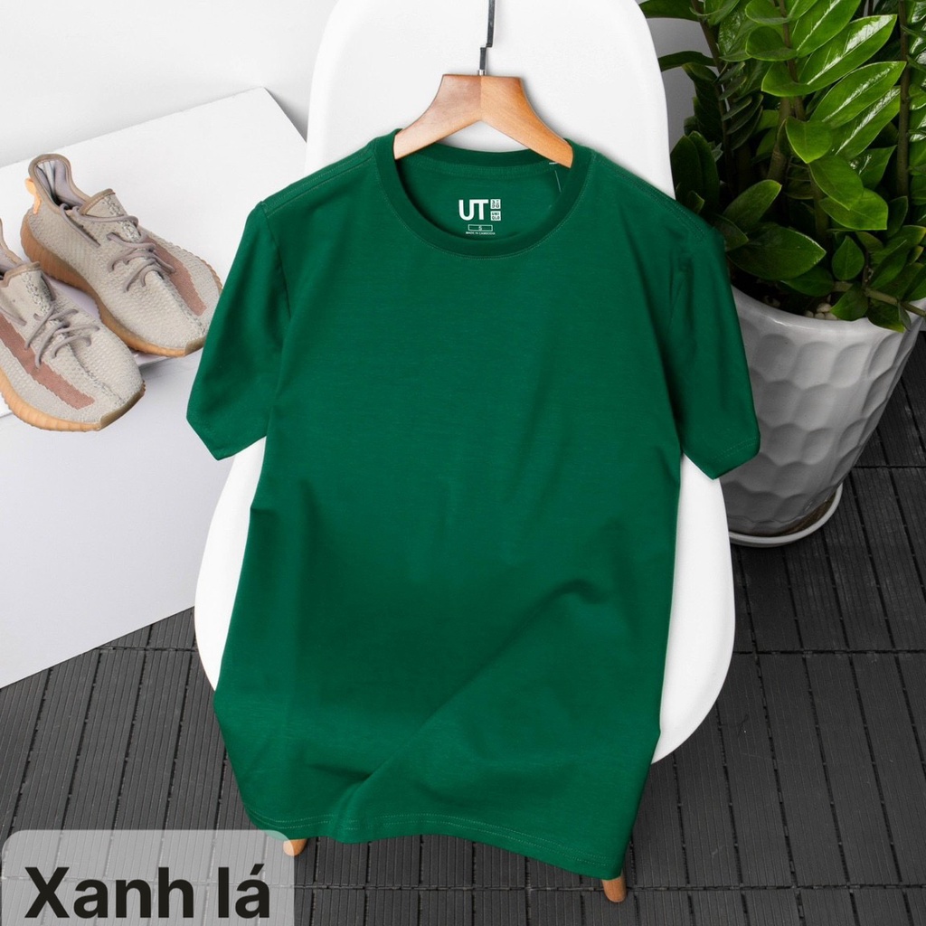 Áo thun cổ tròn uni trơn basic cotton 100%
