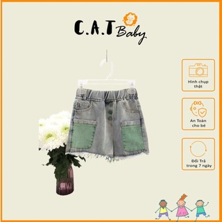 Quần short jean giả váy phong cách cho bé gái