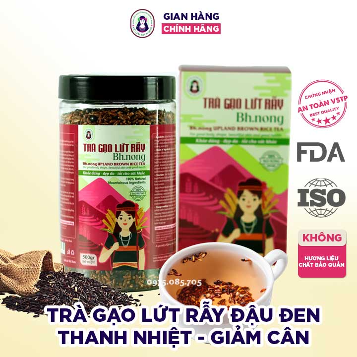 Trà Gạo Lứt Đậu Đen Bhnong,Trà Thảo Mộc Ăn Kiêng Giảm Cân Lợi Sữa Giải Độc Cơ Thể 500gr