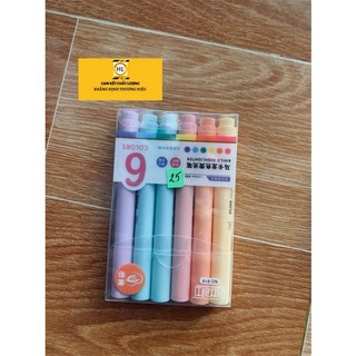 bút dạ quang mini set 6 cây