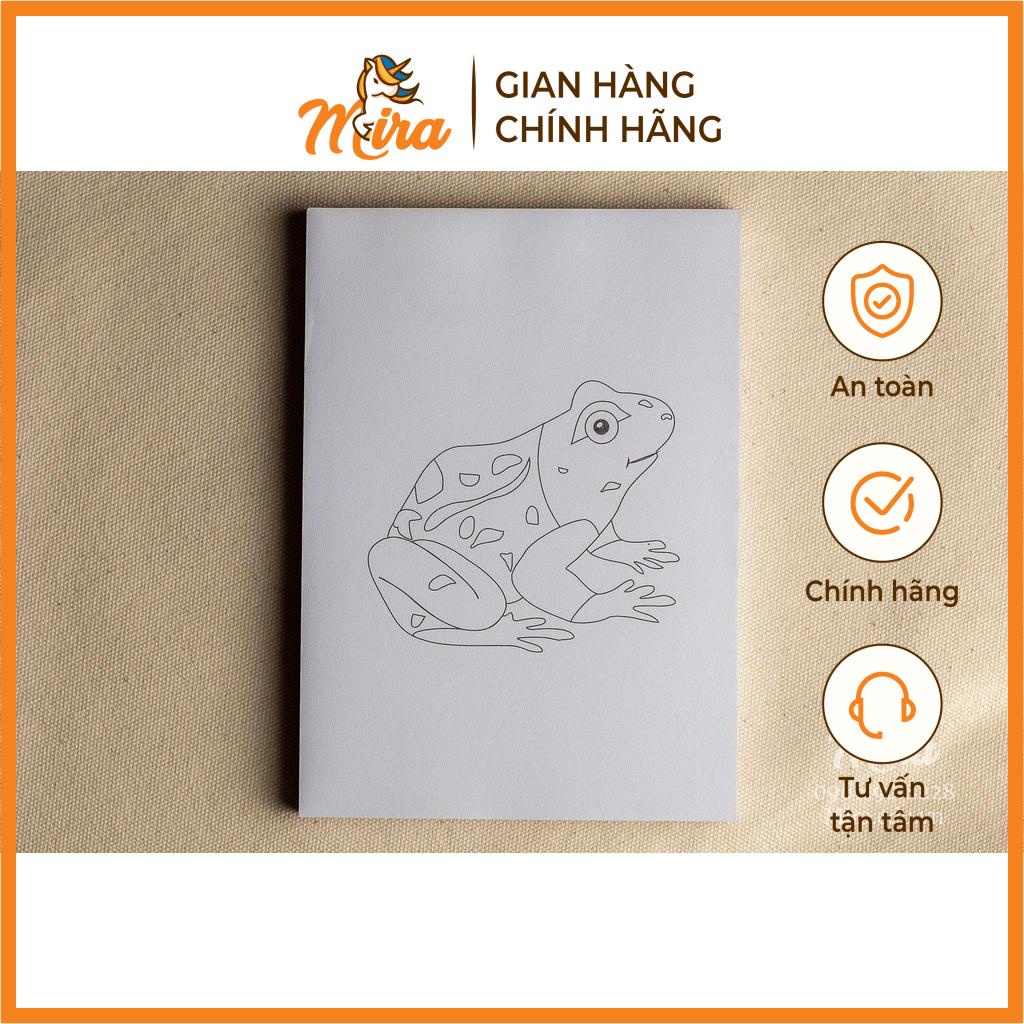 Montessori - Giấy tô các bộ phận của ếch - Theo tủ động vật không có khay - Mira Toys