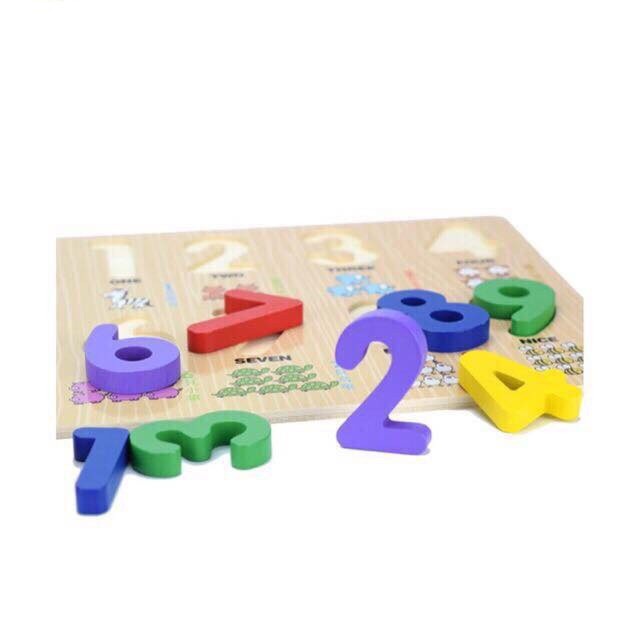 Đồ Chơi Gỗ Thông Minh Bảng Học Bằng Gỗ Chủ Đề Số Đếm Kèm Phiên Âm Tiếng Anh Cho Bé Học Tập