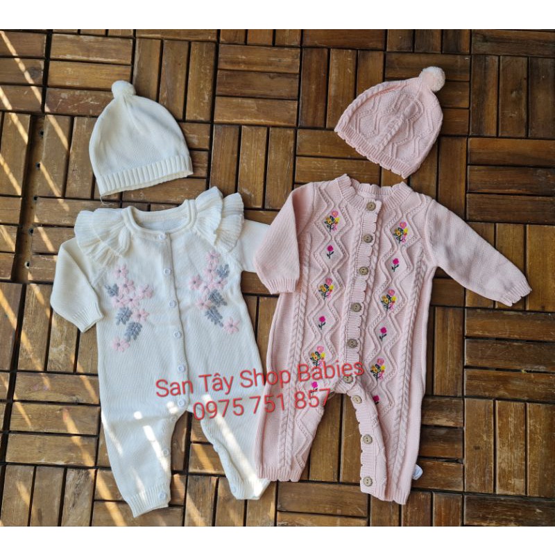 Body len hồng kèm mũ cho bé gái