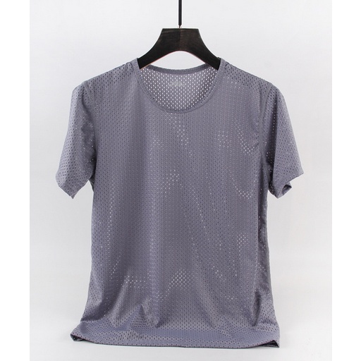 Áo thun lưới tay ngắn phong cách thể thao dành cho nam, chất vải thoáng khí, thoát hơi, thấm hút mồ hôi tốt