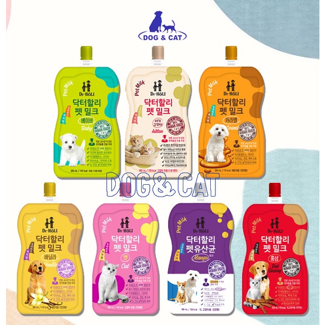 SỮA CHO CHÓ MÈO DR HOLI PET MILK - NHẬP KHẨU HÀN QUỐC (Date: 03/2024)