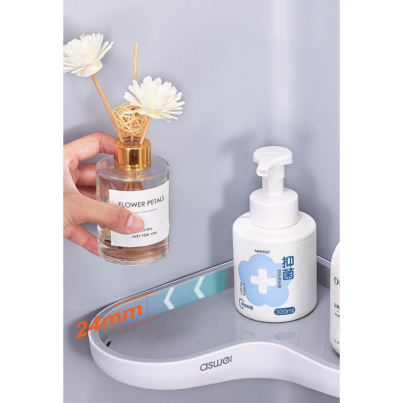 Kệ góc nhà tắm dán tường hình Trái Tim A2118