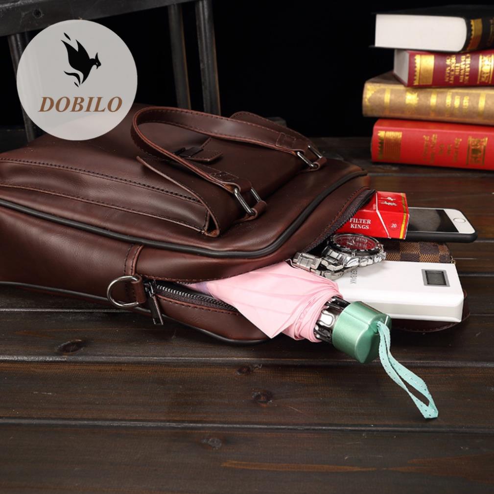 Túi Đeo Chéo Da Nam Nữ Thời Trang DOBILO - Da Pu Chống Nước BG48