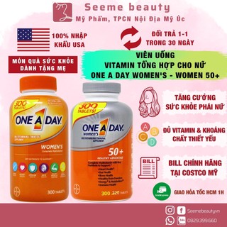 Viên uống One A Day Men's, Women's 50+ Multivitamin của Mỹ 300 Viên - Bổ sung Vitamin Tổng hợp cho Nam Nữ [SeeMe Beauty]