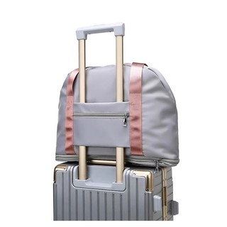 Túi du lịch PINK 2 tầng gấp gọn
