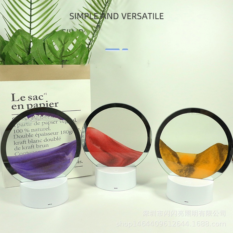 [Hàng Sẳn] Tranh cát chuyển động 3D Kết hợp đèn led chiếu sáng xung quanh , làm quà tặng , trang trí nhà cửa phong thủy.