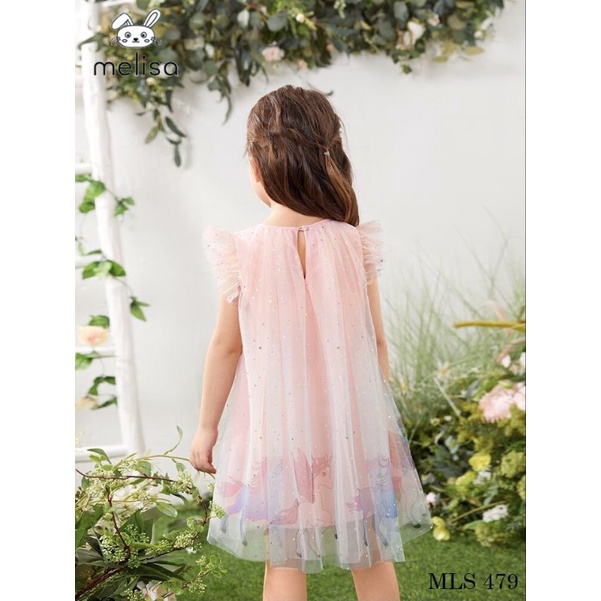 Đầm công chúa ngựa pony voan lưới đính ngôi sao bồng bềnh tiểu thư 1-10y