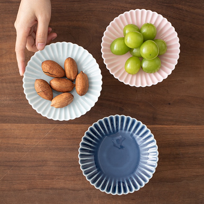 Đĩa Đựng Bánh / Trà / Trái Cây Bằng Sứ Kèm Giá Đỡ Kiểu Retro Tiện Dụng