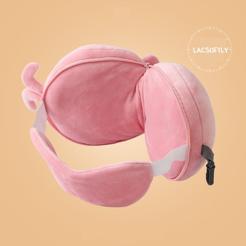 Order | Gối đa năng: Gối kê đầu & bịt mắt, gối văn phòng, gối du lịch hình gấu bông môi trề độc đáo cho