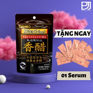 Dấm đen giảm cân nhật bản orihiro túi 216 viên, viên uống giảm cân giấm đen orihiro