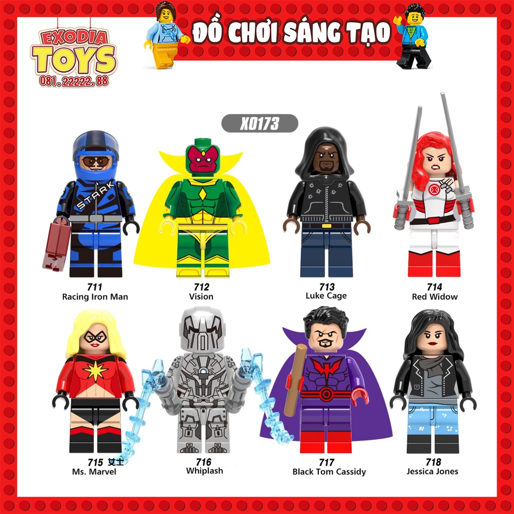 Xếp hình Minifigure Nhân vật siêu anh hùng Marvel và DC Comics - Đồ Chơi Lắp Ghép Sáng Tạo - XINH X0173