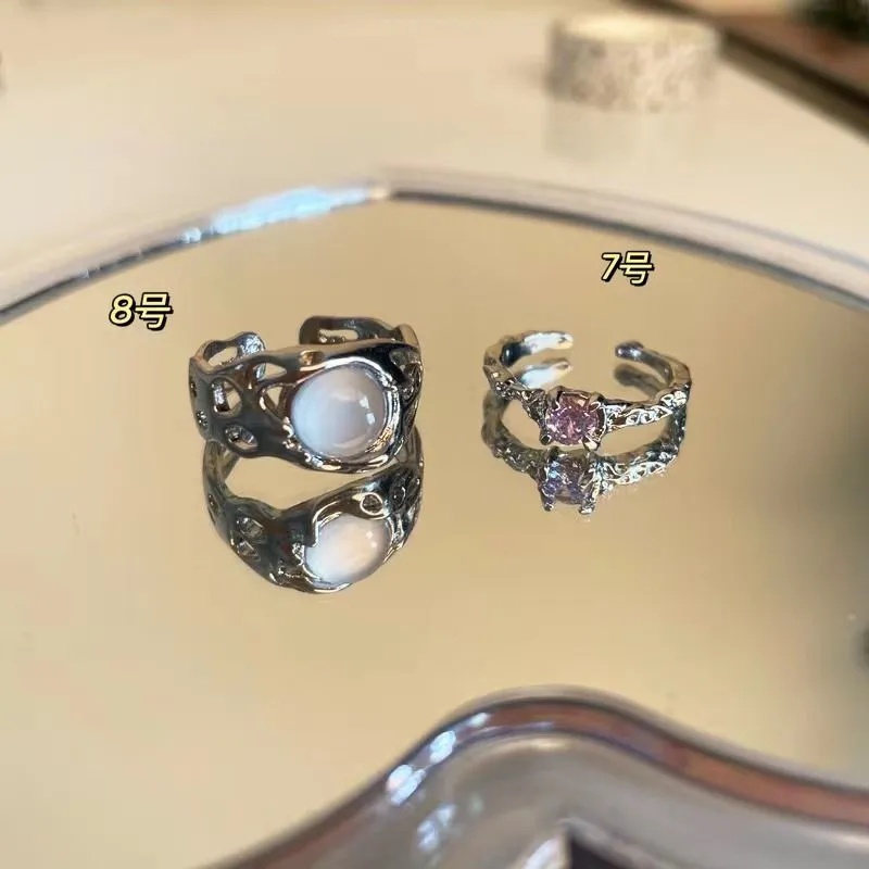 iF YOU Nhẫn   kiểu trái tim đính đá phong cách Hàn Quốc dành cho nữ