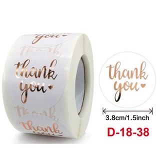 Card thank you lớn đường kính 3.8cm, tem dán, sticker thank you, handmade, tem niêm phong trang trí