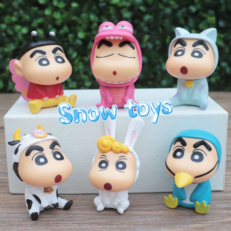 Mô hình Shin Cậu bé bút chì Shinnosuke - Shin chan Cosplay dễ thương bền màu chất liệu an toàn Đồ chơi quà tặng 4,5~6cm
